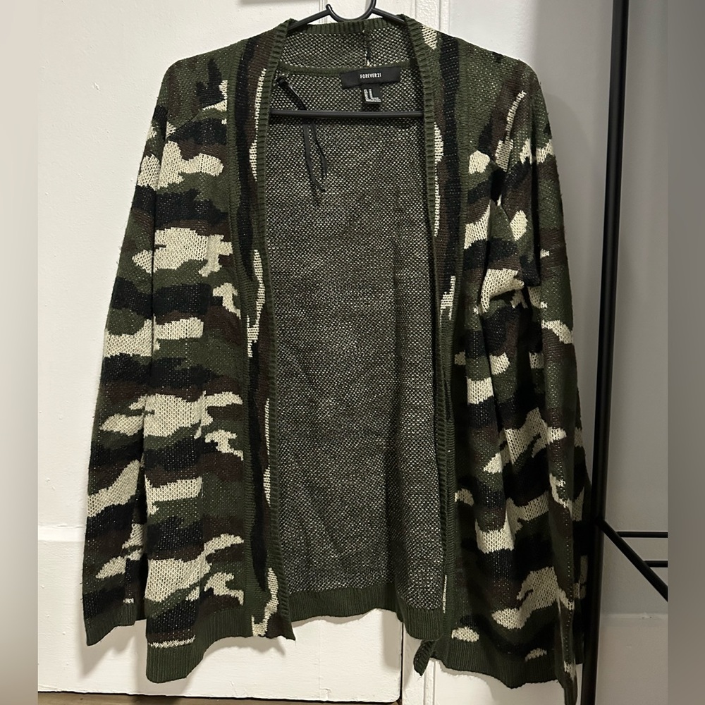 Camo cardigan by Forever 21